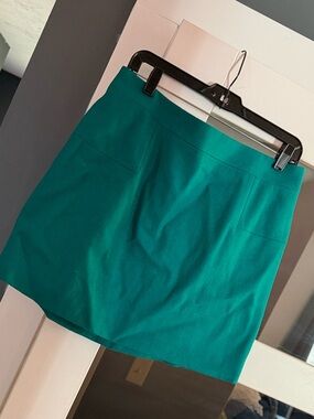 J. Crew Teal Mini Wool Skirt